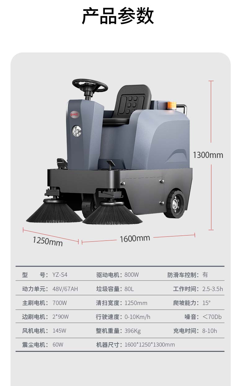 揚(yáng)子掃地機(jī)S4 小型工業(yè)駕駛式掃地車